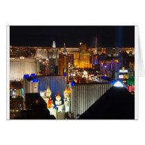 Las Vegas night time Greeting Cards