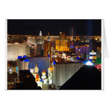 Las Vegas night time Greeting Cards