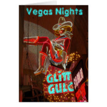 Las Vegas Nights Greeting Cards