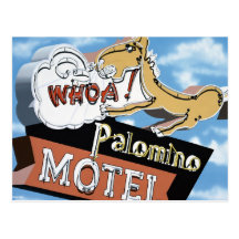 Las Vegas Palomino Motel Retro Neon Sign Postcard