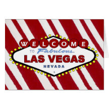 Las Vegas Peppermint Happy Holidays Card