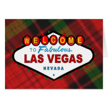 Las Vegas Plaid Christmas Card