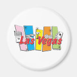 Las Vegas Retro Fridge Magnet
