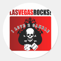 Las Vegas Rocks! Round Sticker