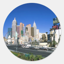 Las Vegas Round Stickers