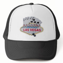 Las Vegas Royal Flush Cap with set of dice Mesh Hat