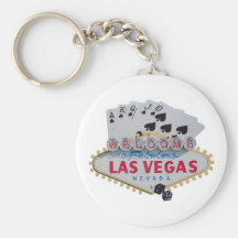Las Vegas Royal Flush Keychain with set of dice