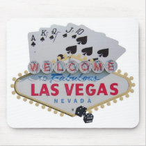 Las Vegas Royal Flush Poker Player Mousepad