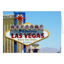 Las Vegas Save the Date Announcement Card