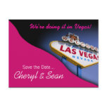 Las Vegas Save The Date (fuschia)