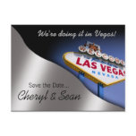 Las Vegas Save The Date (metallic silver)