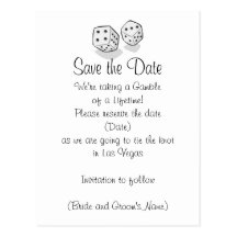 Las Vegas Save the Date Post Cards