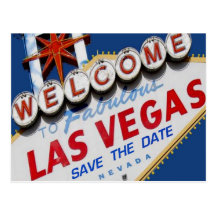 Las Vegas SAVE THE DATE Postcard