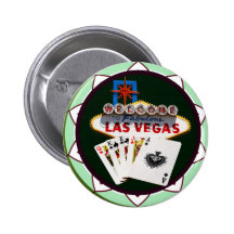 Las Vegas Sign & Cards Poker Chip Pins