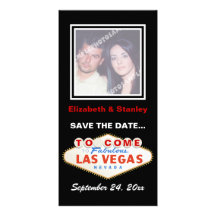 Las Vegas sign destination wedding Save the Date Photo Card