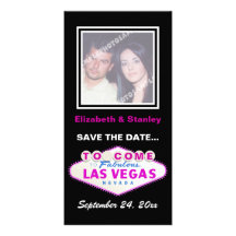 Las Vegas sign destination wedding Save the Date Picture Card