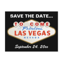 Las Vegas sign destination wedding Save the Date Post Card