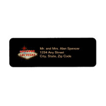Las Vegas Sign Wedding Labels