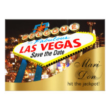 Las Vegas Sign Wedding Save the Date Invite
