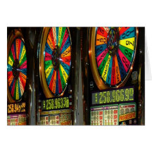 Las Vegas Slot Machines Greeting Cards