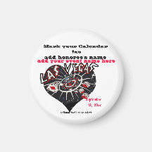 Las Vegas Special Occasion Announcement Refrigerator Magnet