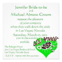 Las Vegas St Patrick's Wedding Custom Announcement