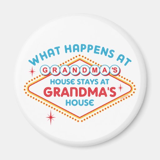 Las Vegas Stays At Grandma's Fridge Magnet