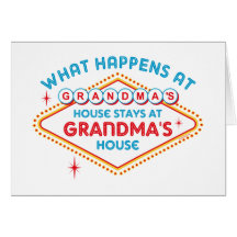 Las Vegas Stays At Grandma's Greeting Card