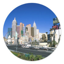 Las Vegas Round Stickers