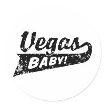 Las Vegas Round Stickers