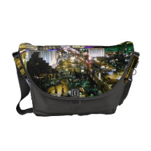 Las Vegas Strip Aerial Photo Casino Lights Commuter Bag