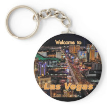 Las Vegas Strip at Night Keychain