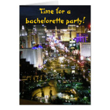 Las Vegas Strip Bachelorette Party Invitation Greeting Cards
