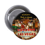 Las Vegas Strip Bride & Groom Button