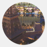 Las Vegas Strip In The Morning Round Sticker