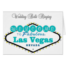 Las Vegas Wedding Bells Ringing Announcement Cards