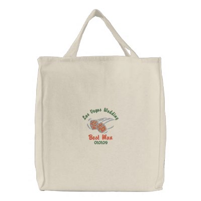 Las Vegas Wedding - Best Man Tote Embroidered Tote Bags