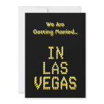 Las Vegas Wedding. Black and Golden Yellow. Custom invitations