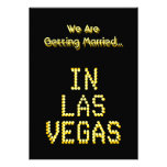 Las Vegas Wedding. Black and Golden Yellow. Custom Personalized Announcement