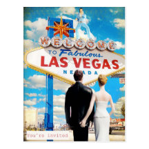 Las Vegas Wedding Invitation Post Cards