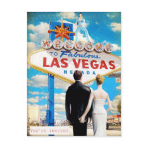 Las Vegas Wedding Invitation Post Cards