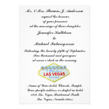 Las Vegas Wedding Invite Formal