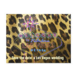 Las Vegas Wedding Leopard Fur Postcard