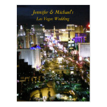 Las Vegas Wedding RSVP reply Postcard