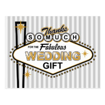 Las Vegas Wedding Thank You Postcard