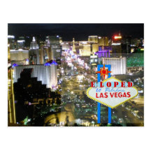 Las Vegas  Wedding We Eloped Post Cards
