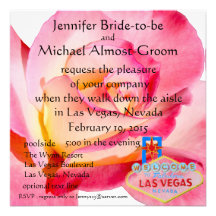 Las Vegas Weddings Romantic Rose Personalized Announcement