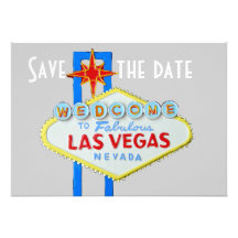 Las Vegas Weddings Save the Date Personalized Invite
