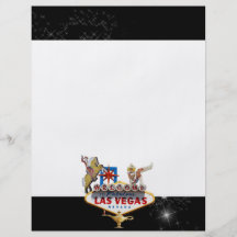 Las Vegas Welcome Sign On Starry Background Flyer
