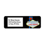 Las Vegas Welcome Sign Return Address Labels